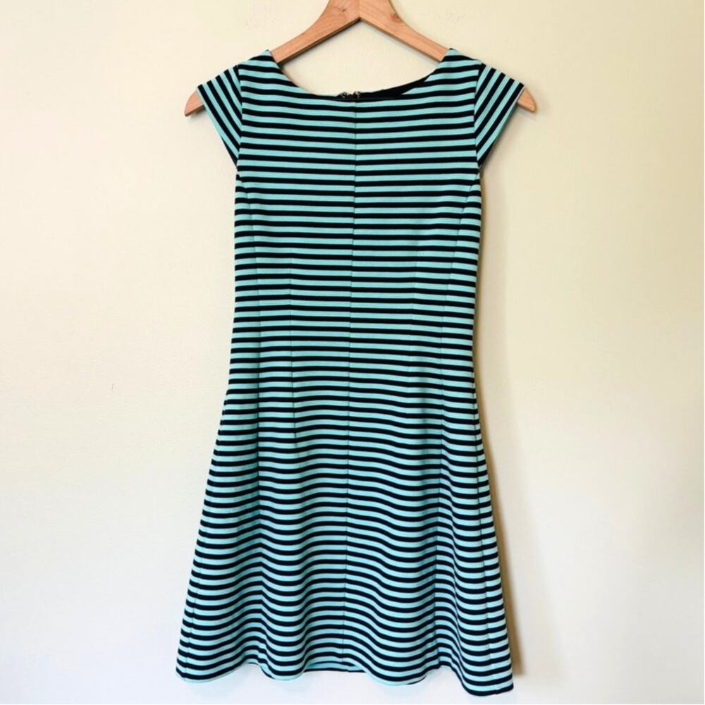 Lily Pulitzer Brielle Ottoman Striped Dress XS Aqua Navy
